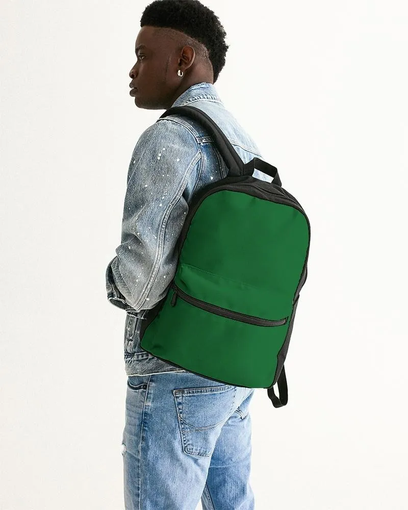 Medium Dark Green Canvas Backpack | Medium Dark Pure Green | C75M0Y100K60