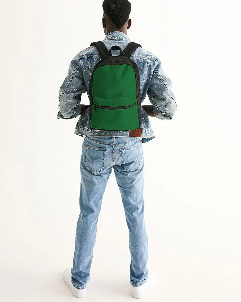 Medium Dark Green Canvas Backpack | Medium Dark Pure Green | C75M0Y100K60