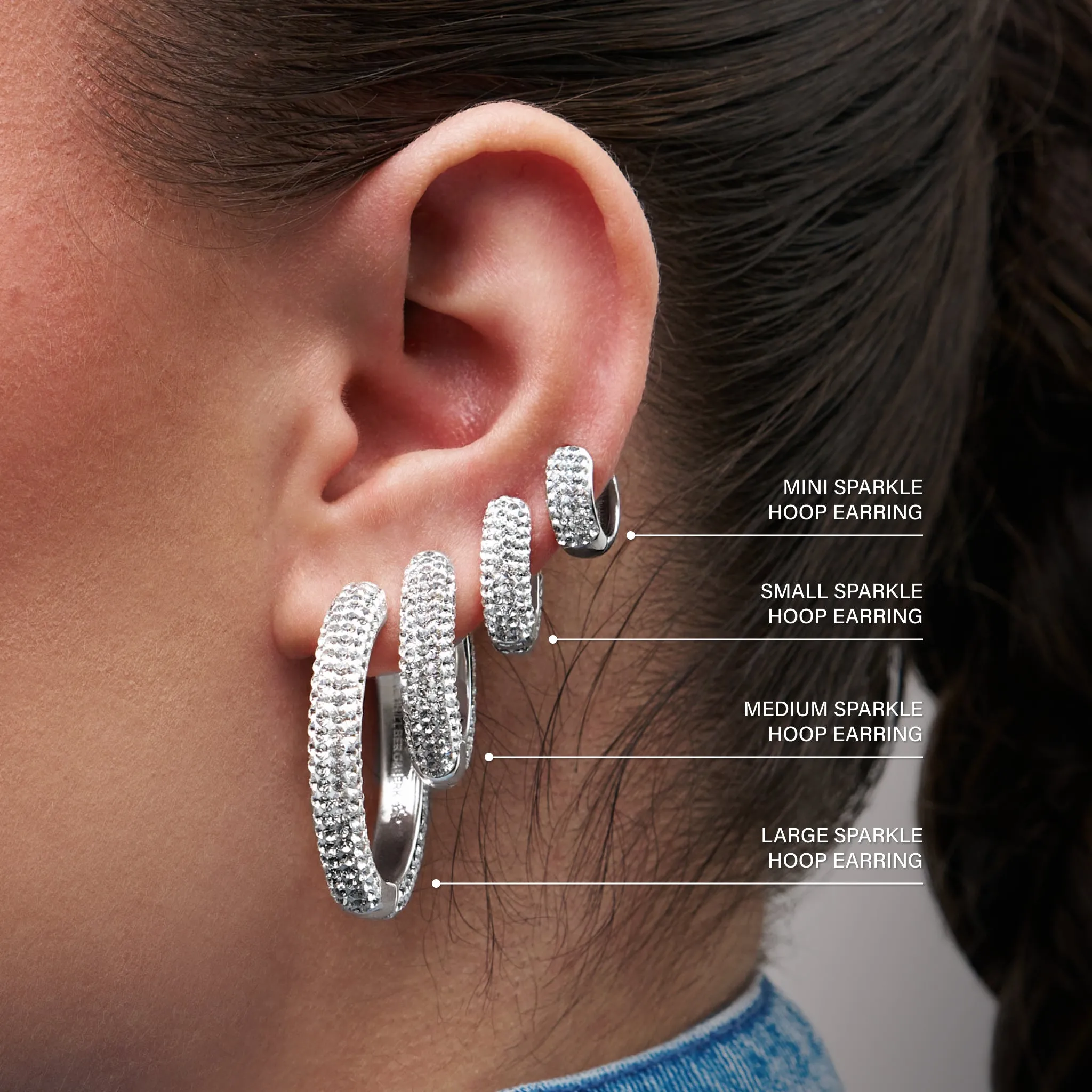 Mini Sparkle Hoop Earrings