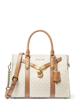 Nouveau Hamilton Large Logo and Leather Satchel