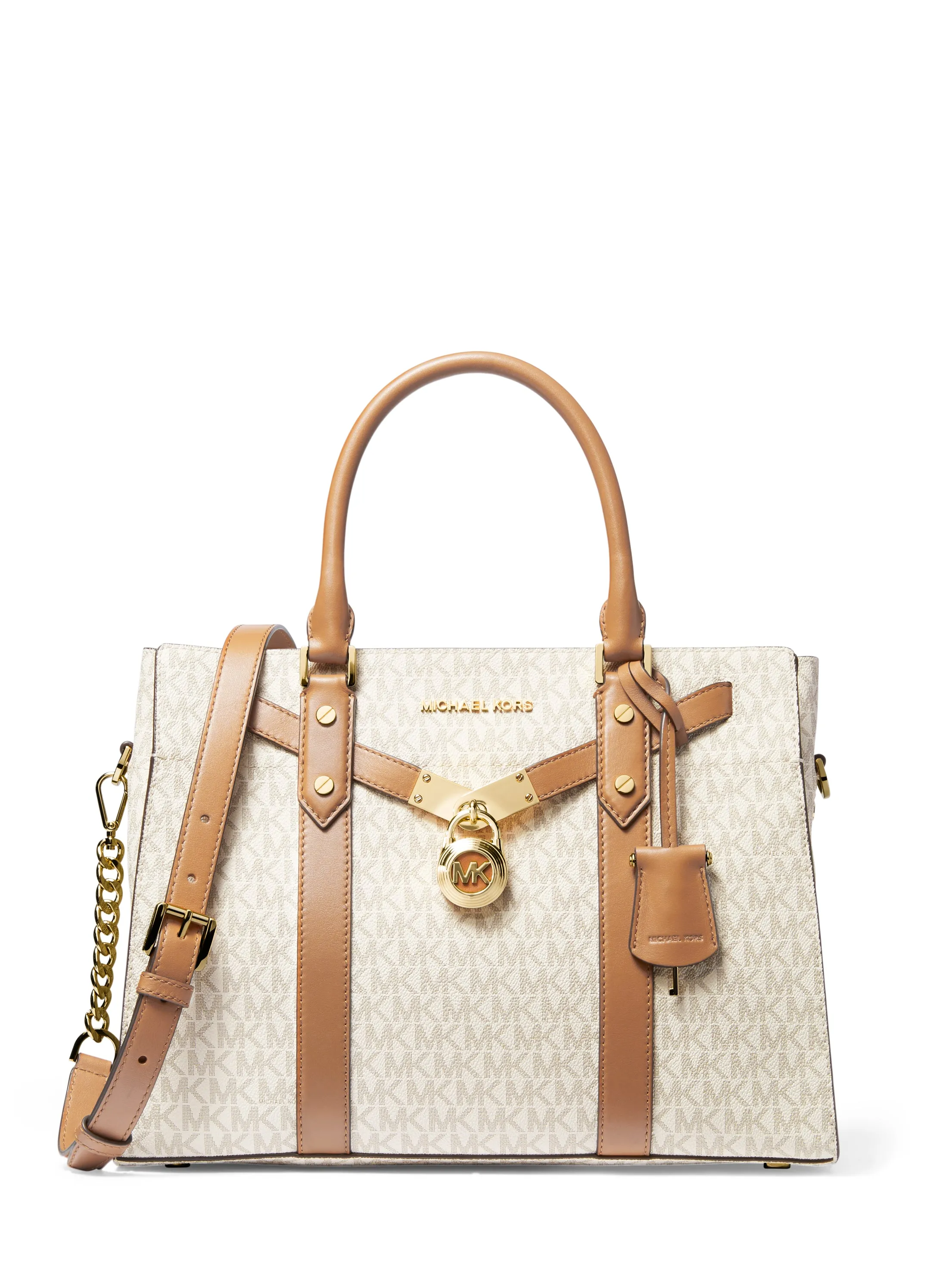 Nouveau Hamilton Large Logo and Leather Satchel