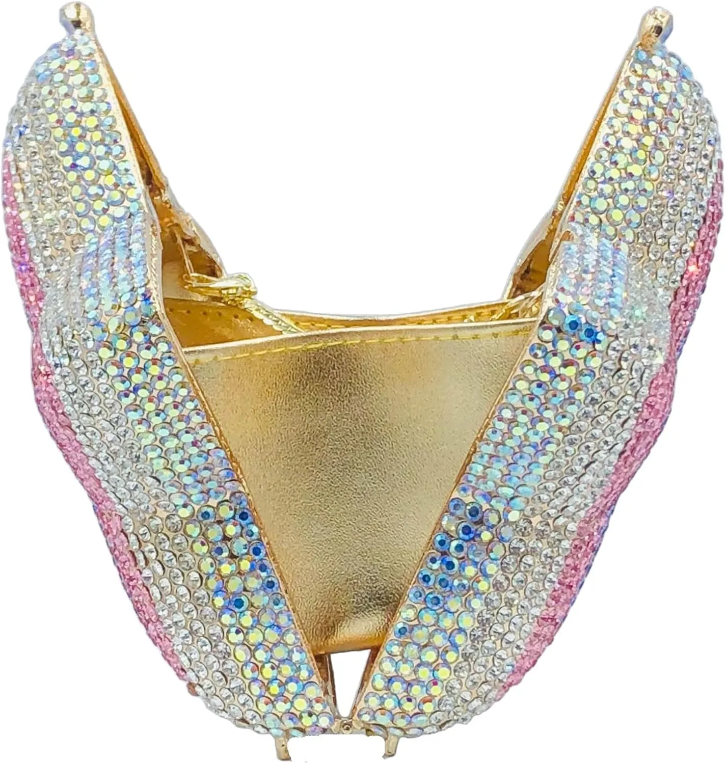 Novelty 3D Star Shape Women Crystal Clutch Evening Bag Party Prom Dinner Rhinestone Clutch Purses and Handbags,Mini