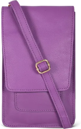 Oak Leathers Small Crossbody Bag For Women - Mini Cell Phone Purse - Crossover Wallet Bag With Adjustable Shoulder Strap