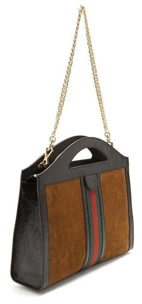 Ophidia Suede Shoulder Bag
