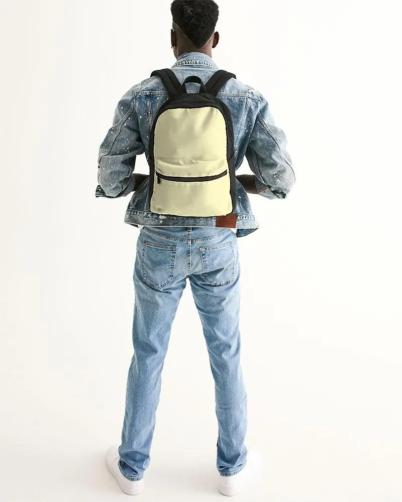 Pale Pastel Yellow Canvas Backpack | Bright Pale Pastel Yellow | C0M0Y30K0