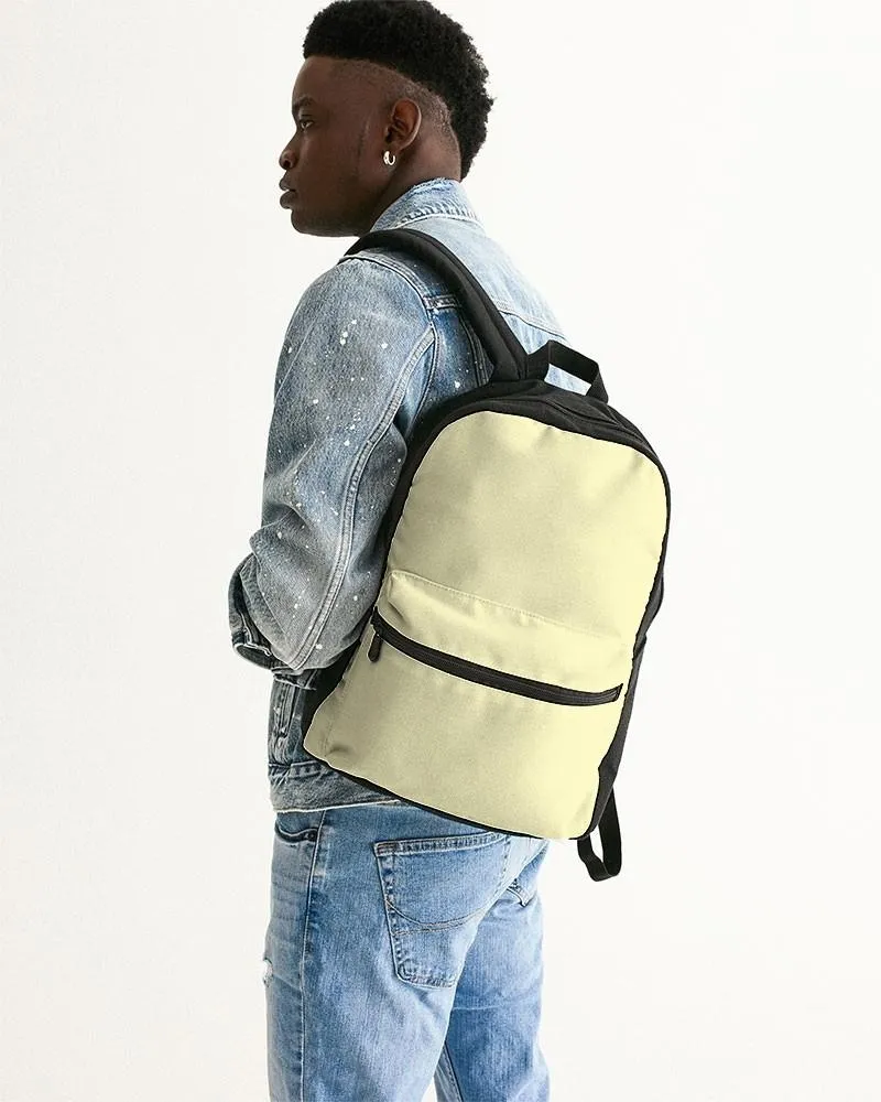 Pale Pastel Yellow Canvas Backpack | Bright Pale Pastel Yellow | C0M0Y30K0