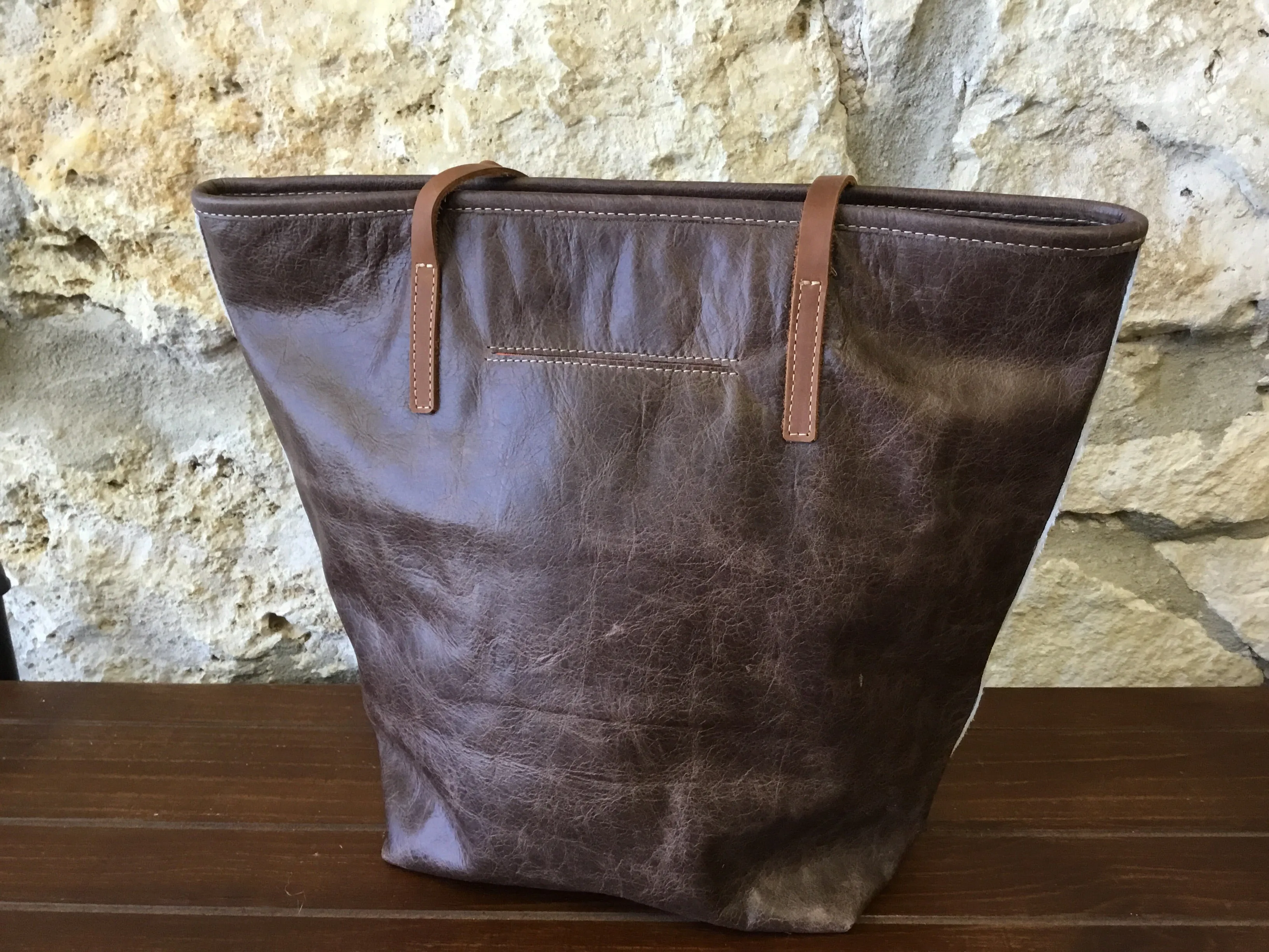 Rose’ Gold Leather Tote