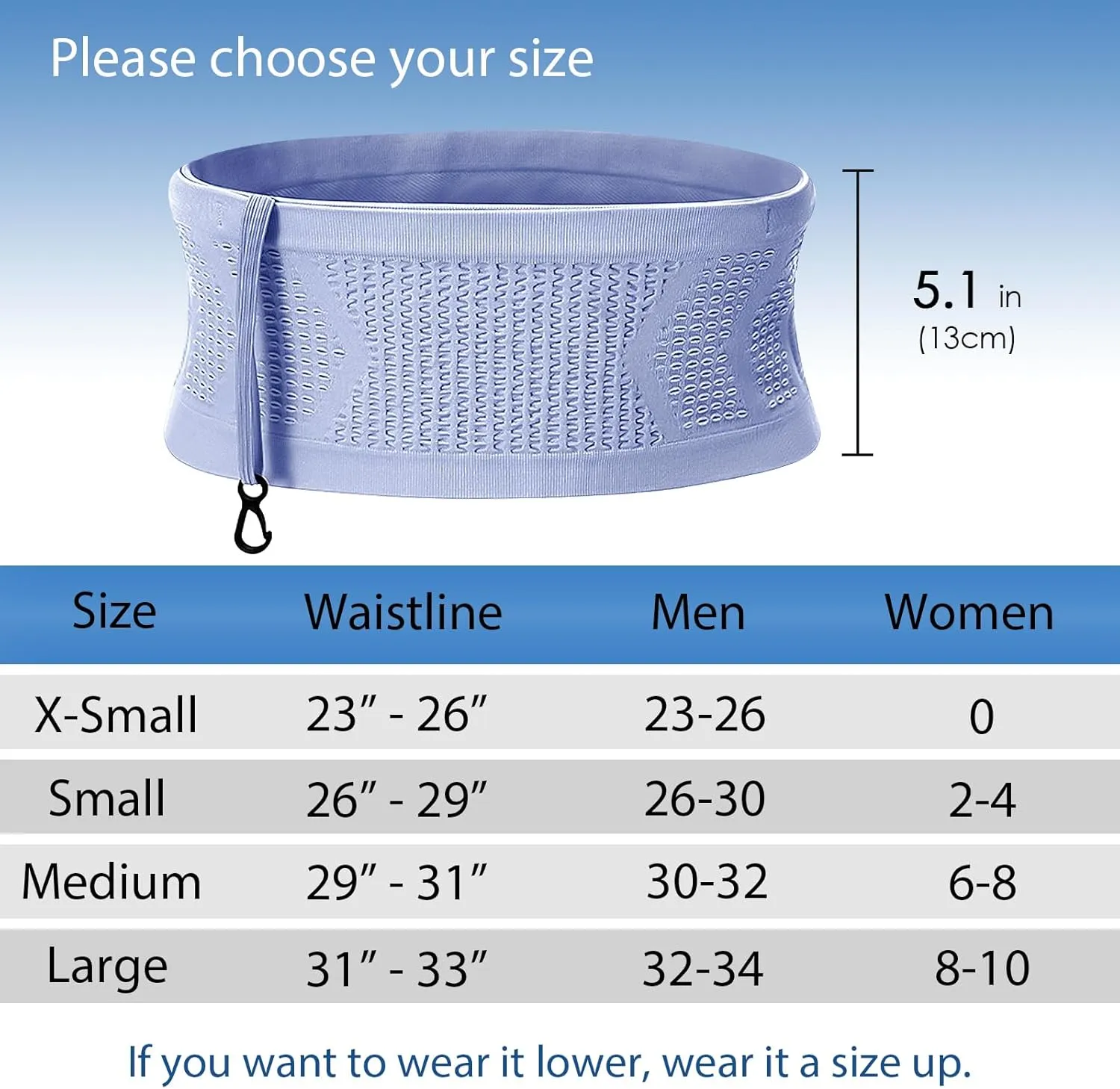 Slim Running Belt, Hidden Running Belt Fanny Pack for Men Women, Travel Running Waist Belt for Money and Passport (Purple, Small)