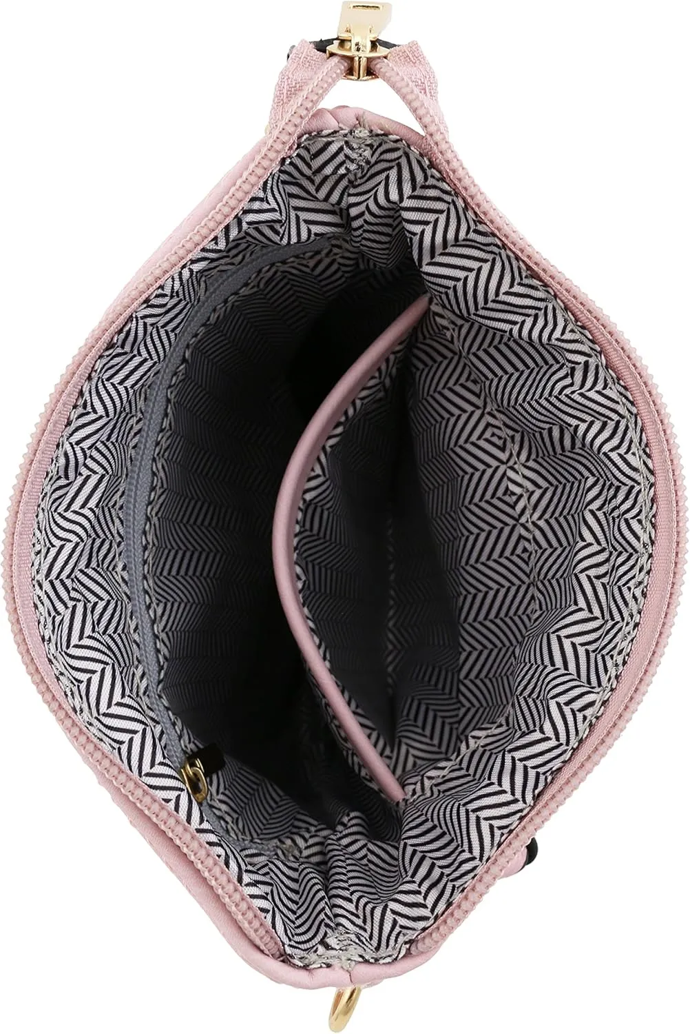 Small Lightweight Shoulder Bag for Women, Mini Multi Zipper Pocket Crossbody Handbag with Adjustable strap