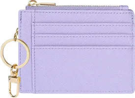 Sodsay Card Case Slim Front Pocket Wallet for Women Credit Card Holder with Keychain