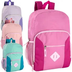 Summit Ridge 24 Pack Bulk Backpacks for Homeless Adults, College, Donation | Colorful Multipocket Backpacks in Bulk (4 Colors Pack)
