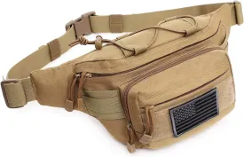 Tactical Fanny Pack Military Waist Bag Pack Hip Bum EDC Bag with Adjustable Strap for Camping Hiking Hunting