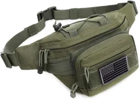 Tactical Fanny Pack Military Waist Bag Pack Hip Bum EDC Bag with Adjustable Strap for Camping Hiking Hunting