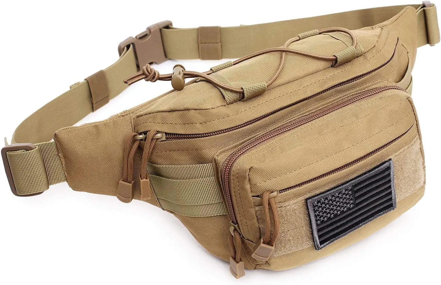 Tactical Fanny Pack Military Waist Bag Pack Hip Bum EDC Bag with Adjustable Strap for Camping Hiking Hunting