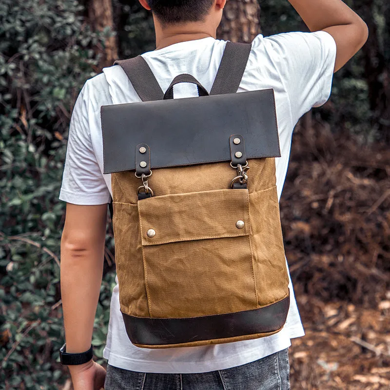 Travel Backpack, Canvas Backpack, Personalized Christmas Gift, Unisex Rucksack