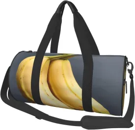 Unique Banana Fruit Printed Travel Bag,Round Personal Item Storage bag,Foldie Duffel Bag for Traveling Vacation,Fitness,Sports