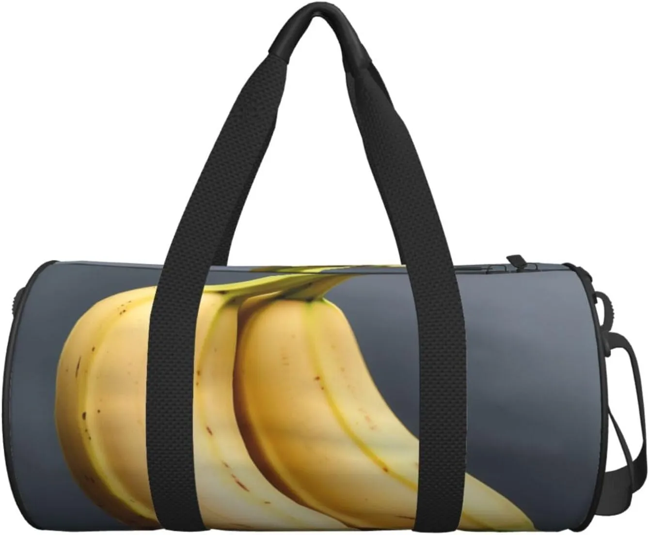 Unique Banana Fruit Printed Travel Bag,Round Personal Item Storage bag,Foldie Duffel Bag for Traveling Vacation,Fitness,Sports