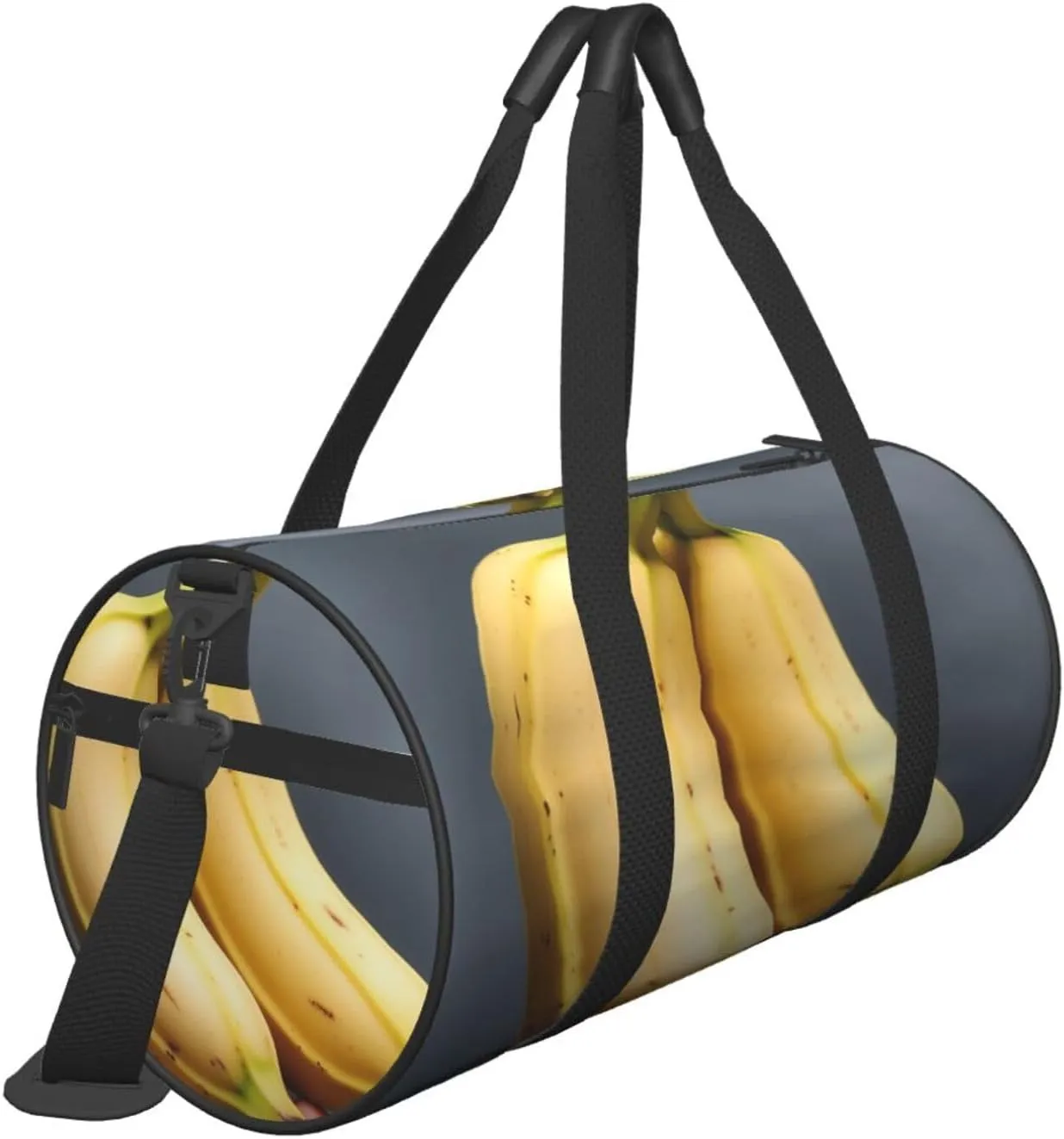 Unique Banana Fruit Printed Travel Bag,Round Personal Item Storage bag,Foldie Duffel Bag for Traveling Vacation,Fitness,Sports