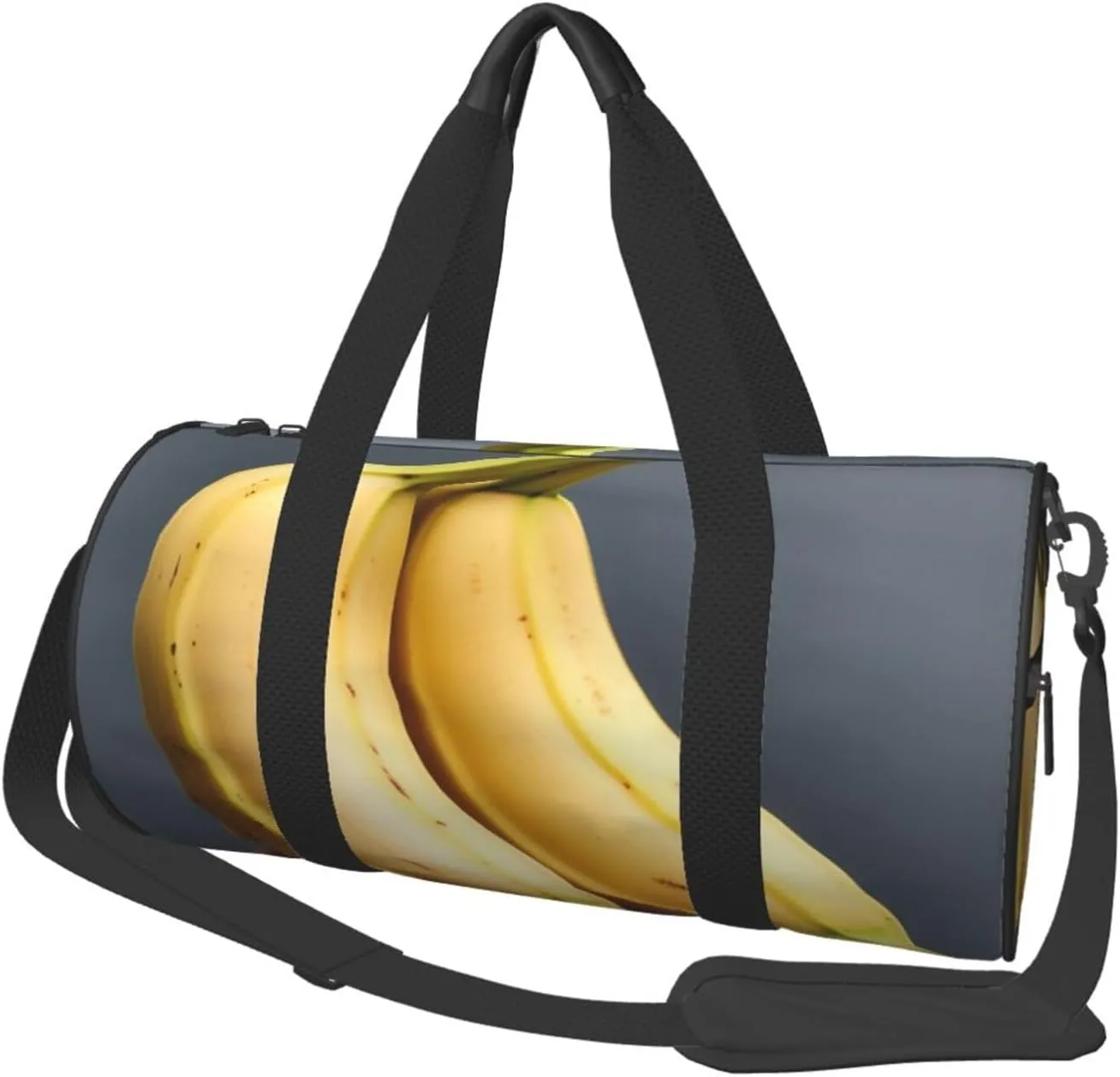 Unique Banana Fruit Printed Travel Bag,Round Personal Item Storage bag,Foldie Duffel Bag for Traveling Vacation,Fitness,Sports
