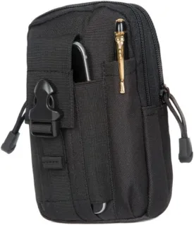 VANZACK Men's Waist Pack Outdoor Hunting Purse for Mobile Phone Keys and Wallet Fanny Bag for Camping and Travel Black