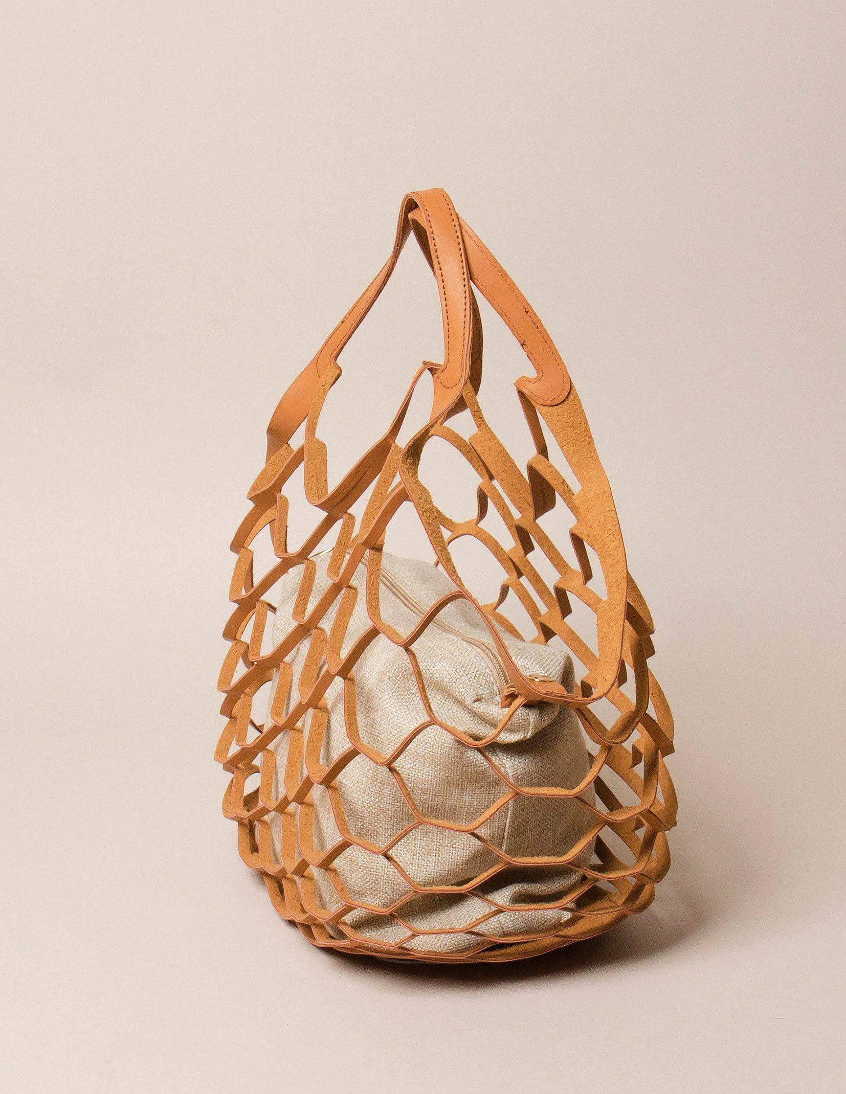 Vegan Leather Basket Bag