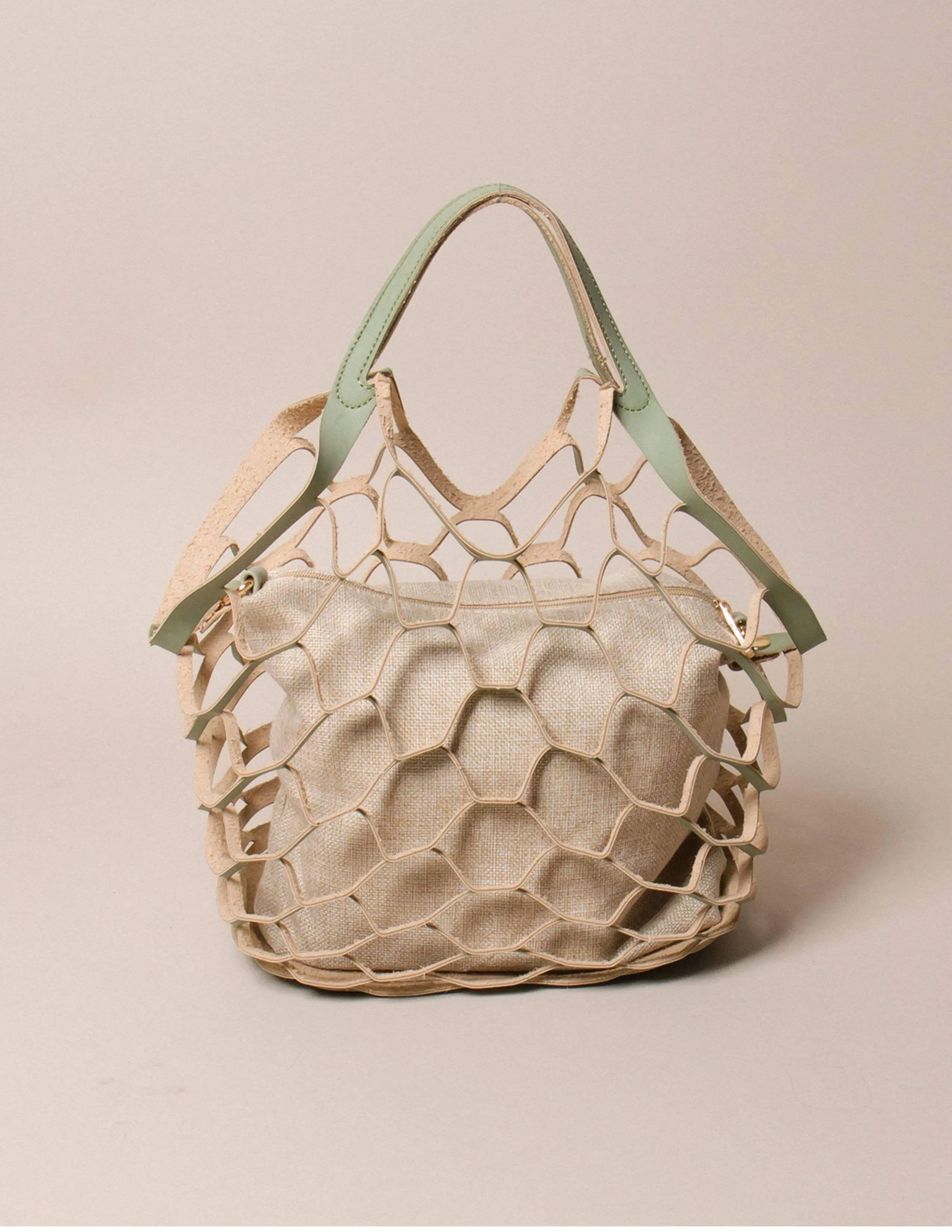 Vegan Leather Basket Bag