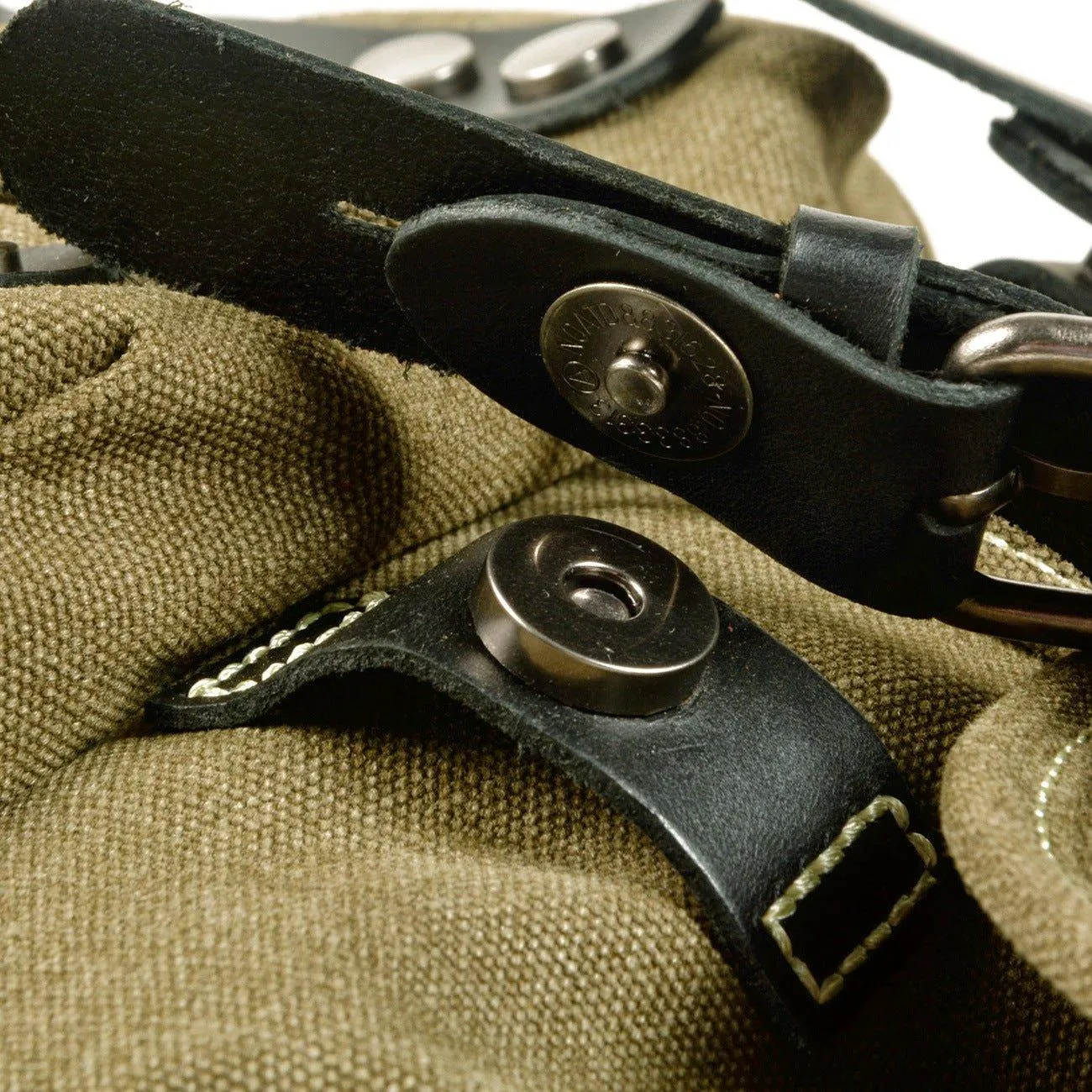 Vintage Waxed Canvas Backpack Waterproof for Men-Army Green