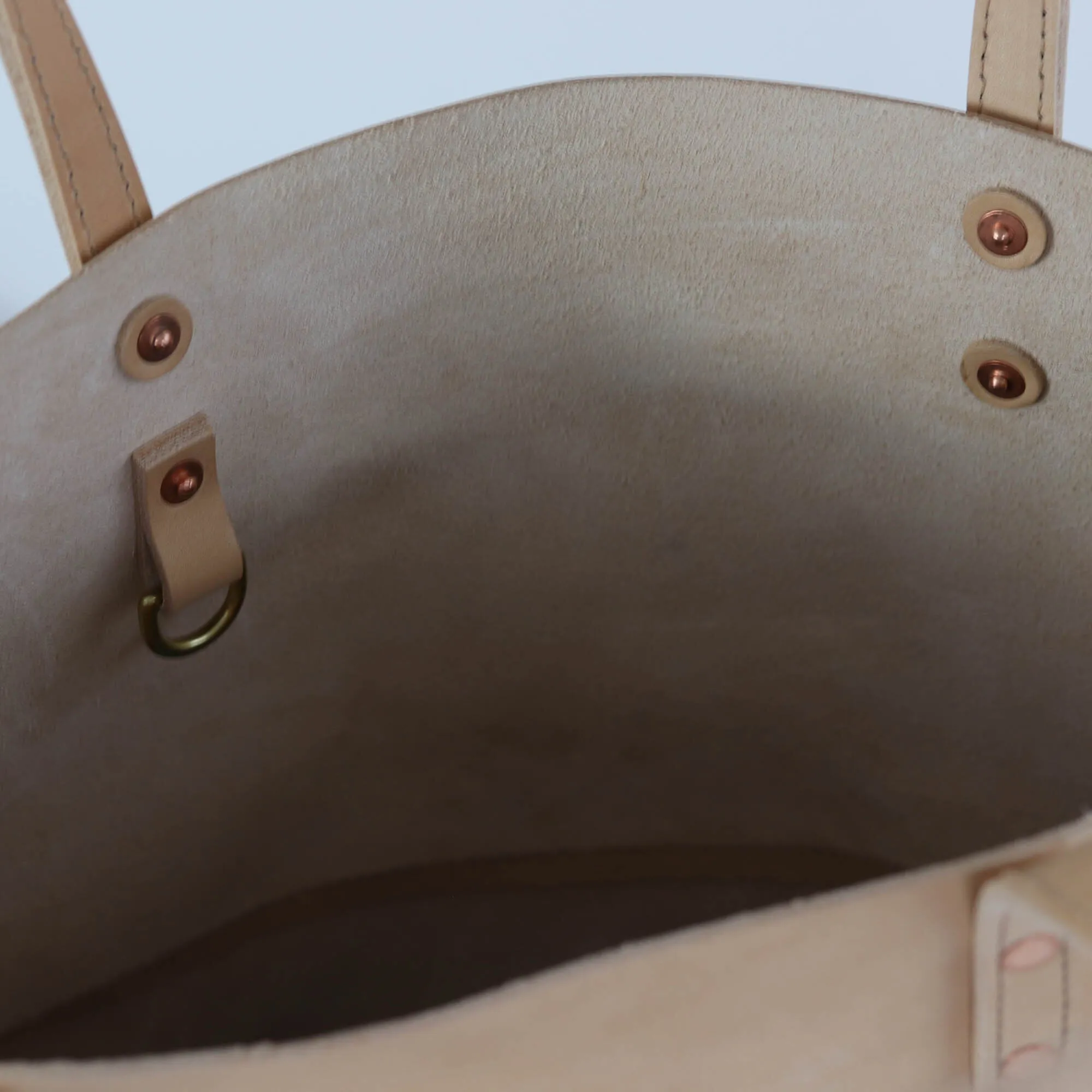 Work Tote in Italian Vegetable Tanned Leather - Natural - LIMITED EDITION!